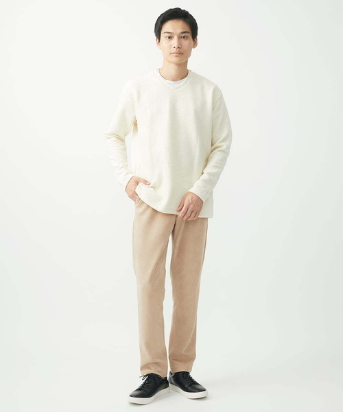 MK MICHEL KLEIN HOMME (エムケーミッシェルクランオム)の「スラックスパンツ / スエードタッチライト(スラックス・メンズ・ライトグレー/ベージュ・48/50/46)」の4枚目の写真
