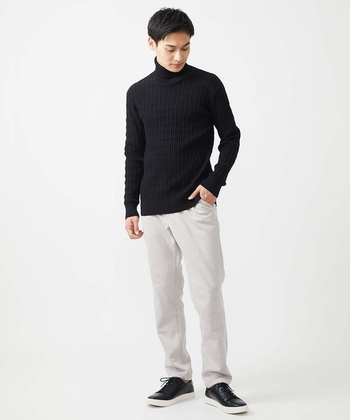 MK MICHEL KLEIN HOMME (エムケーミッシェルクランオム)の「スラックスパンツ / スエードタッチライト(スラックス・メンズ・ライトグレー/ベージュ・48/50/46)」の14枚目の写真