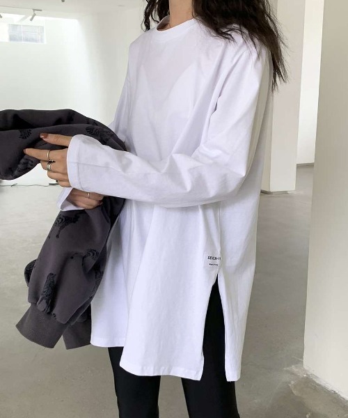 Per sist ence(パーシエンス)の「ビッグシルエットTシャツ(Tシャツ/カットソー・レディース・ブラック/ホワイト・LARGE/X-LARGE/MEDIUM/FREE)」の9枚目の写真
