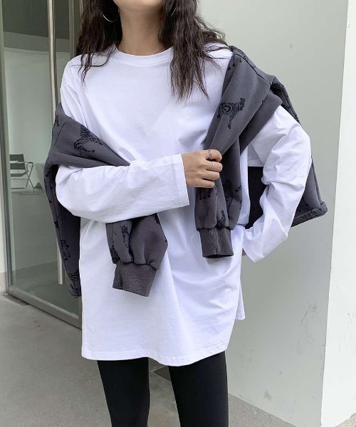 Per sist ence(パーシエンス)の「ビッグシルエットTシャツ(Tシャツ/カットソー・レディース・ブラック/ホワイト・LARGE/X-LARGE/MEDIUM/FREE)」の11枚目の写真