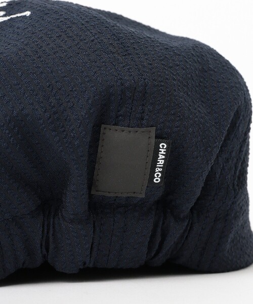 CHARI&CO（チャリアンドコー）の「CHARI&CO / SCRIPT LONG BRIM CAMP CAP（キャップ・メンズ・ネイビー・ONE SIZE）」の5枚目の写真