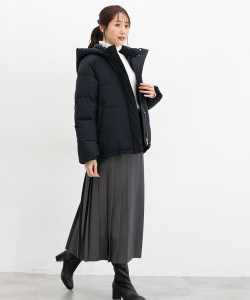 Honeys(ハニーズ)の「【非フッ素撥水加工】ファイバーダウンブルゾン(ダウンジャケット/コート・レディース・アイボリー/オリーブ/ネイビー/ベージュ/チャコール/ブラック・M/S/LL/L)」の19枚目の写真