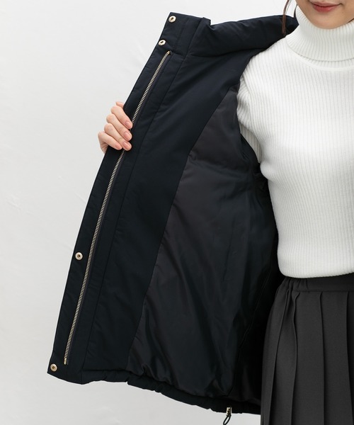 Honeys(ハニーズ)の「【非フッ素撥水加工】ファイバーダウンブルゾン(ダウンジャケット/コート・レディース・アイボリー/オリーブ/ネイビー/ベージュ/チャコール/ブラック・M/S/LL/L)」の20枚目の写真