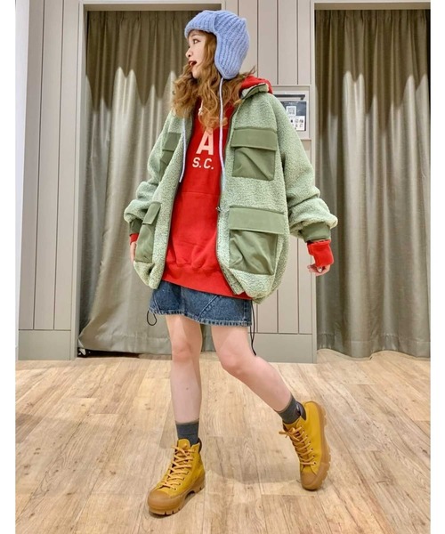 Right-on（ライトオン）の「ユーティリティボアブルゾン（ブルゾン・メンズ・オフホワイト/オリーブ/ダークグレー/グレー・M/XL/L）」の9枚目の写真