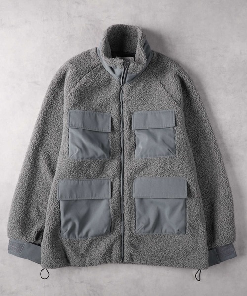 Right-on（ライトオン）の「ユーティリティボアブルゾン（ブルゾン・メンズ・オフホワイト/オリーブ/ダークグレー/グレー・M/XL/L）」の14枚目の写真