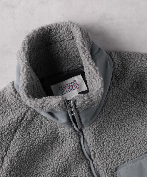 Right-on（ライトオン）の「ユーティリティボアブルゾン（ブルゾン・メンズ・オフホワイト/オリーブ/ダークグレー/グレー・M/XL/L）」の17枚目の写真