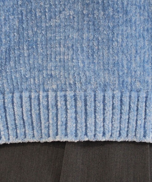 セール】ラメベロアモールショート丈プルオーバー（ニット/セーター