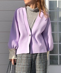 BIGボタン 片畦ドルマンカーデ