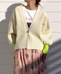 Q | BIGボタン 片畦ドルマンカーデ(カーディガン/ボレロ)