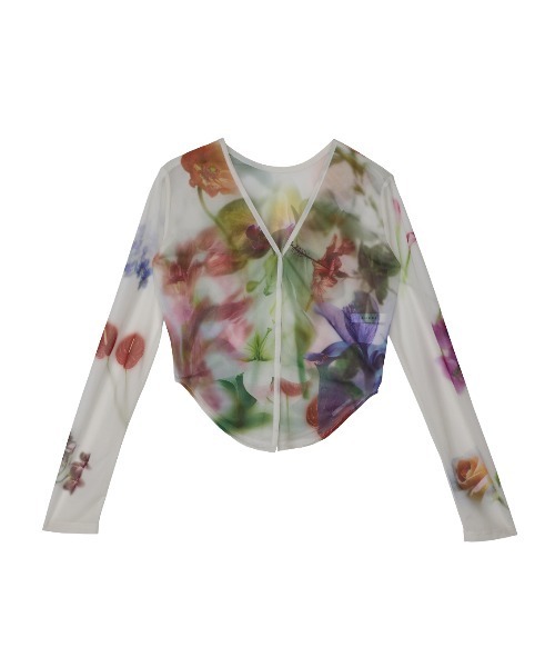 美品✨AMERI 2WAY SMOKE FLOWER SHEER TOP 2WAY SMOKE FLOWER SHEER TOP（カーディガン/ボレロ）｜Ameri