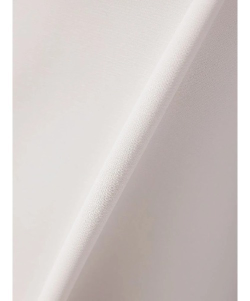 HARUYAMA（ハルヤマ）の「【ストレッチ】ラチネ織 ドレープネックブラウス 9分袖 ウォッシャブル SOFFICE 通年（シャツ/ブラウス・レディース・ライトグレー/ブラウン・S/M/L/LL）」の3枚目の写真