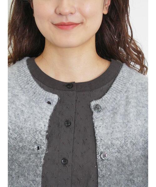 Samansa Mos2(サマンサ モスモス)の「前後着フェザーグラデーションニット(カーディガン/ボレロ・レディース・チャコールグレー/グレー/ベージュ/ラベンダー/ミント・F)」の15枚目の写真