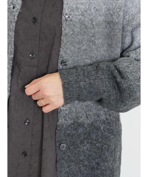 Samansa Mos2(サマンサ モスモス)の「前後着フェザーグラデーションニット(カーディガン/ボレロ・レディース・チャコールグレー/グレー/ベージュ/ラベンダー/ミント・F)」の17枚目の写真