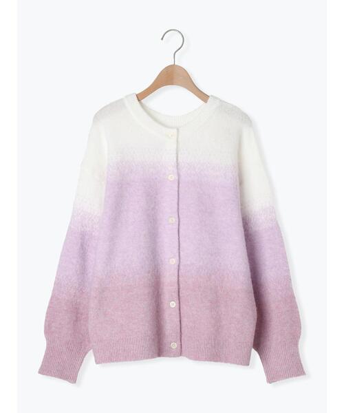 Samansa Mos2(サマンサ モスモス)の「前後着フェザーグラデーションニット(カーディガン/ボレロ・レディース・チャコールグレー/グレー/ベージュ/ラベンダー/ミント・F)」の20枚目の写真