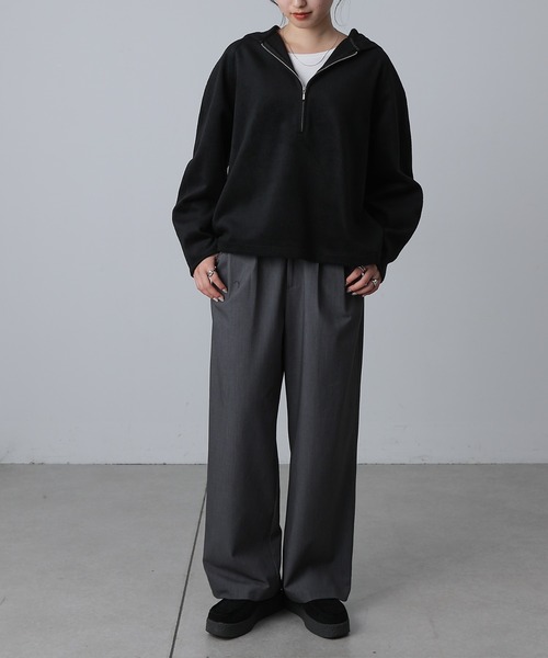 COLONY 2139（コロニートゥーワンスリーナイン）の「ハーフジッププルオーバー（Tシャツ/カットソー・レディース・ブラック/グレー・FREE）」の11枚目の写真