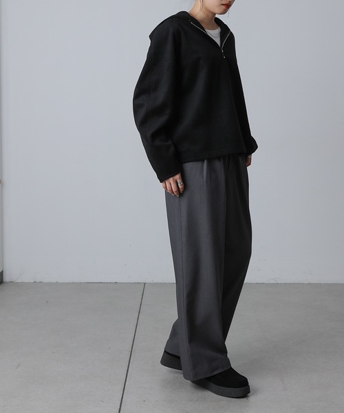 COLONY 2139（コロニートゥーワンスリーナイン）の「ハーフジッププルオーバー（Tシャツ/カットソー・レディース・ブラック/グレー・FREE）」の12枚目の写真