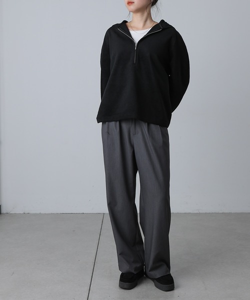 COLONY 2139（コロニートゥーワンスリーナイン）の「ハーフジッププルオーバー（Tシャツ/カットソー・レディース・ブラック/グレー・FREE）」の14枚目の写真