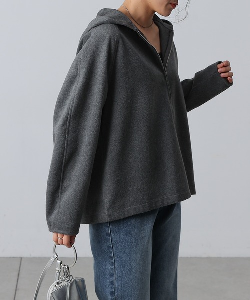 COLONY 2139（コロニートゥーワンスリーナイン）の「ハーフジッププルオーバー（Tシャツ/カットソー・レディース・ブラック/グレー・FREE）」の16枚目の写真