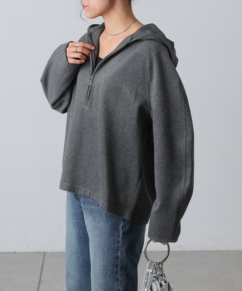 COLONY 2139（コロニートゥーワンスリーナイン）の「ハーフジッププルオーバー（Tシャツ/カットソー・レディース・ブラック/グレー・FREE）」の18枚目の写真