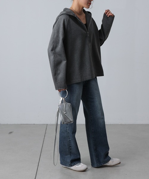 COLONY 2139（コロニートゥーワンスリーナイン）の「ハーフジッププルオーバー（Tシャツ/カットソー・レディース・ブラック/グレー・FREE）」の20枚目の写真