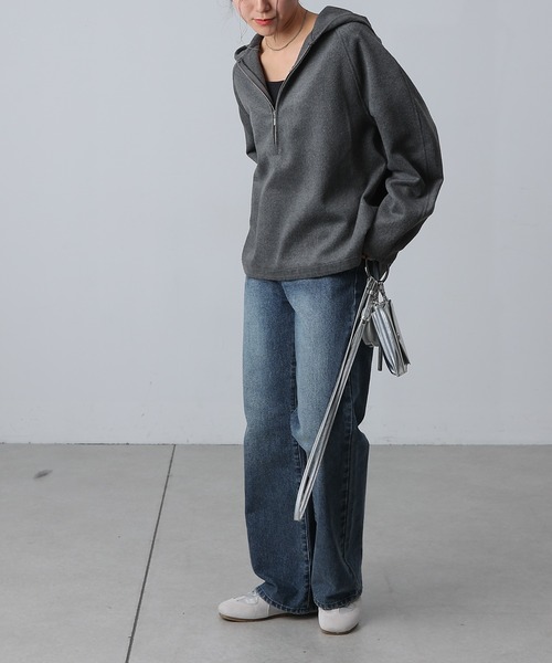 COLONY 2139（コロニートゥーワンスリーナイン）の「ハーフジッププルオーバー（Tシャツ/カットソー・レディース・ブラック/グレー・FREE）」の22枚目の写真