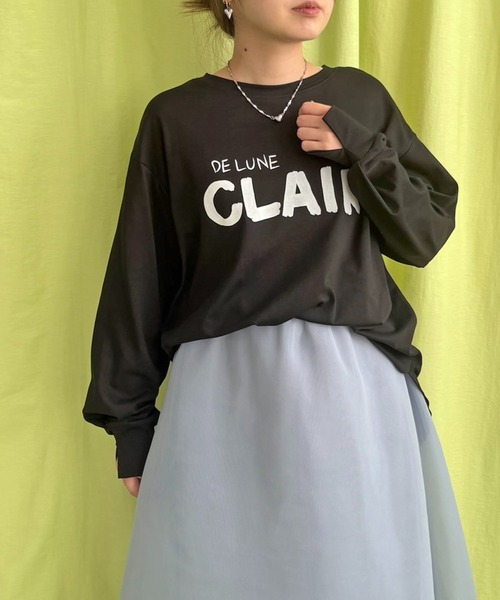 LHELBIE(レルビエ)の「ハンドロゴロンT(Tシャツ/カットソー・レディース・ブラック/ネイビー/グレー/オフホワイト・M)」の10枚目の写真