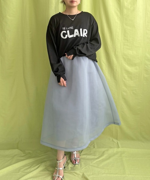 LHELBIE(レルビエ)の「ハンドロゴロンT(Tシャツ/カットソー・レディース・ブラック/ネイビー/グレー/オフホワイト・M)」の11枚目の写真