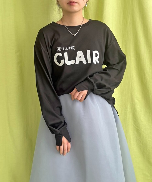 LHELBIE(レルビエ)の「ハンドロゴロンT(Tシャツ/カットソー・レディース・ブラック/ネイビー/グレー/オフホワイト・M)」の14枚目の写真