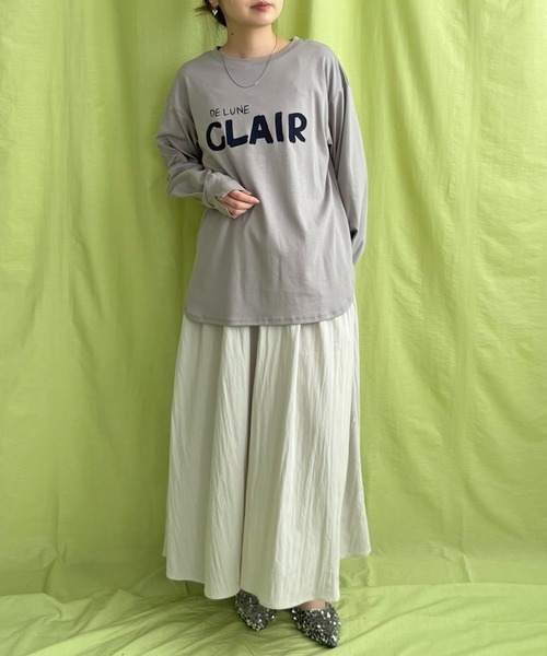 LHELBIE(レルビエ)の「ハンドロゴロンT(Tシャツ/カットソー・レディース・ブラック/ネイビー/グレー/オフホワイト・M)」の19枚目の写真