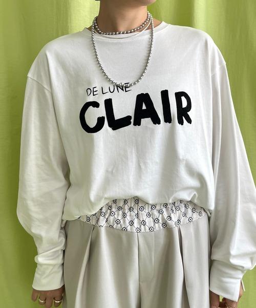 LHELBIE(レルビエ)の「ハンドロゴロンT(Tシャツ/カットソー・レディース・ブラック/ネイビー/グレー/オフホワイト・M)」の9枚目の写真
