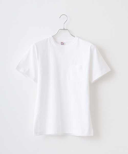 CROSS & STITCH(クロスステッチ)の「CROSS & STITCH オープンエンドマックスウエイトポケットTシャツ(Tシャツ/カットソー・メンズ・ホワイト/ヘザーグレー/ナチュラル/アーミー/ブラック/スミクロ/ネイビー/ブルー・L/S/XL/M/XXL)」の1枚目の写真
