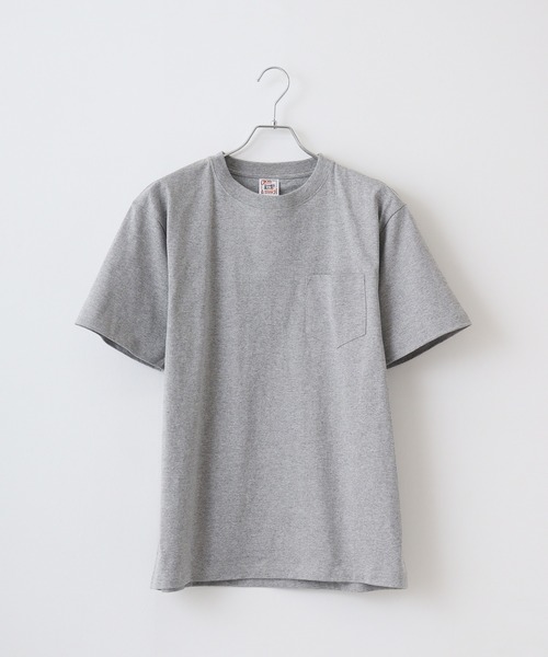 CROSS & STITCH(クロスステッチ)の「CROSS & STITCH オープンエンドマックスウエイトポケットTシャツ(Tシャツ/カットソー・メンズ・ホワイト/ヘザーグレー/ナチュラル/アーミー/ブラック/スミクロ/ネイビー/ブルー・L/S/XL/M/XXL)」の4枚目の写真