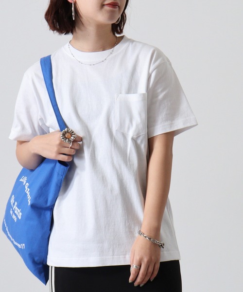 CROSS & STITCH(クロスステッチ)の「CROSS & STITCH オープンエンドマックスウエイトポケットTシャツ(Tシャツ/カットソー・メンズ・ホワイト/ヘザーグレー/ナチュラル/アーミー/ブラック/スミクロ/ネイビー/ブルー・L/S/XL/M/XXL)」の9枚目の写真