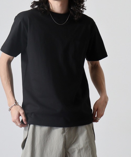 CROSS & STITCH(クロスステッチ)の「CROSS & STITCH オープンエンドマックスウエイトポケットTシャツ(Tシャツ/カットソー・メンズ・ホワイト/ヘザーグレー/ナチュラル/アーミー/ブラック/スミクロ/ネイビー/ブルー・L/S/XL/M/XXL)」の21枚目の写真