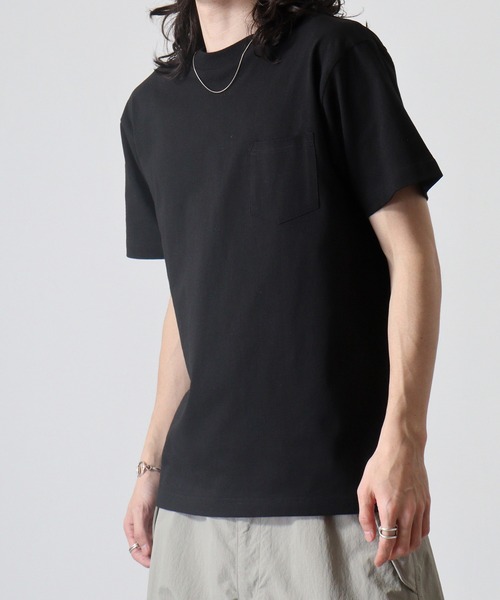 CROSS & STITCH(クロスステッチ)の「CROSS & STITCH オープンエンドマックスウエイトポケットTシャツ(Tシャツ/カットソー・メンズ・ホワイト/ヘザーグレー/ナチュラル/アーミー/ブラック/スミクロ/ネイビー/ブルー・L/S/XL/M/XXL)」の22枚目の写真