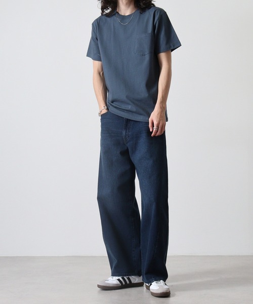 CROSS & STITCH(クロスステッチ)の「CROSS & STITCH オープンエンドマックスウエイトポケットTシャツ(Tシャツ/カットソー・メンズ・ホワイト/ヘザーグレー/ナチュラル/アーミー/ブラック/スミクロ/ネイビー/ブルー・L/S/XL/M/XXL)」の18枚目の写真