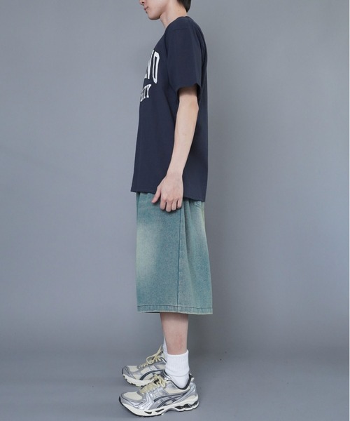 SPINNS(スピンズ)の「ヴィンテージライクグランジデニムハーフパンツ(デニムパンツ・メンズ・ブラック×ベージュ/ブルー系その他/ブルー系その他2/サックスブルー系・S/M/L)」の6枚目の写真