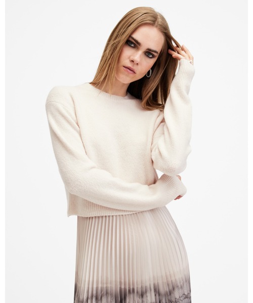 ALLSAINTS(オールセインツ)の「CELILIA 2-IN-1 PLEATED TIE DYE MIDI DRESS | CELILIA 2-IN-1 プリーツ タイ ダイ ミディ ドレス・ワンピース(ワンピース・レディース・ホワイト系その他・S/XS/M/L)」の2枚目の写真