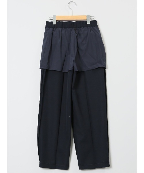 m.f.editorial（エムエフエディトリアル）の「【ストレッチ ウォッシャブル】m.f.エディトリアルレディース ワイドパンツ 紺(セットアップ可能)（スーツパンツ・レディース・ネイビー・S/MEDIUM/LARGE/X-LARGE）」の15枚目の写真