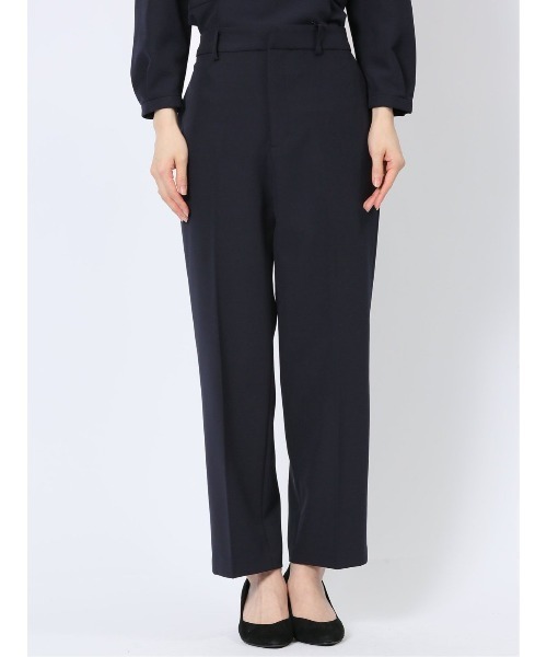 m.f.editorial（エムエフエディトリアル）の「【ストレッチ ウォッシャブル】m.f.エディトリアルレディース ワイドパンツ 紺(セットアップ可能)（スーツパンツ・レディース・ネイビー・S/MEDIUM/LARGE/X-LARGE）」の4枚目の写真