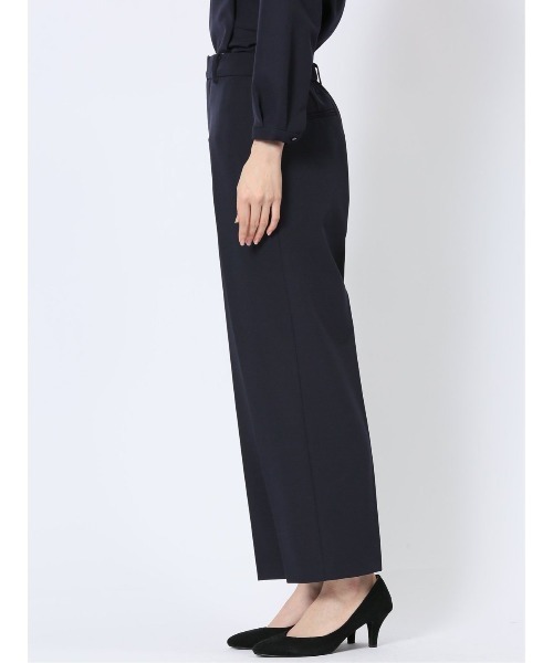 m.f.editorial（エムエフエディトリアル）の「【ストレッチ ウォッシャブル】m.f.エディトリアルレディース ワイドパンツ 紺(セットアップ可能)（スーツパンツ・レディース・ネイビー・S/MEDIUM/LARGE/X-LARGE）」の5枚目の写真