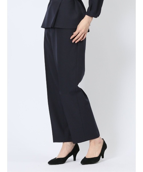 m.f.editorial（エムエフエディトリアル）の「【ストレッチ ウォッシャブル】m.f.エディトリアルレディース ワイドパンツ 紺(セットアップ可能)（スーツパンツ・レディース・ネイビー・S/MEDIUM/LARGE/X-LARGE）」の9枚目の写真