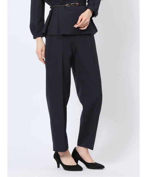 m.f.editorial（エムエフエディトリアル）の「【ストレッチ ウォッシャブル】m.f.エディトリアルレディース ワイドパンツ 紺(セットアップ可能)（スーツパンツ・レディース・ネイビー・S/MEDIUM/LARGE/X-LARGE）」の11枚目の写真