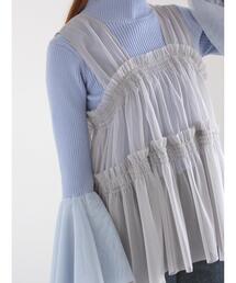 Te chichi | 前後2WAYチュールレイヤードベスト(シャツ/ブラウス)