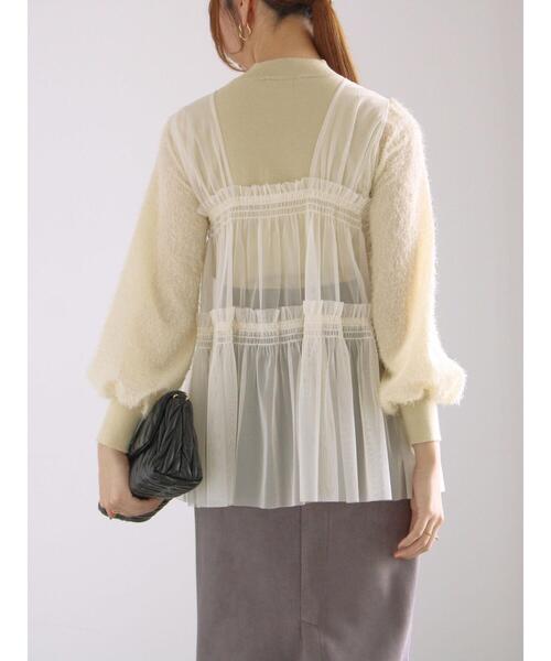 Te chichi（テチチ）の「前後2WAYチュールレイヤードベスト（シャツ/ブラウス・レディース・オフホワイト/グレー/チャコールグレー・F）」の15枚目の写真