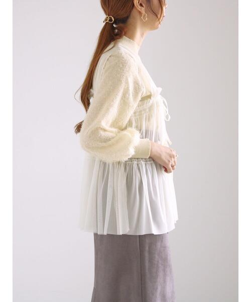 Te chichi（テチチ）の「前後2WAYチュールレイヤードベスト（シャツ/ブラウス・レディース・オフホワイト/グレー/チャコールグレー・F）」の16枚目の写真