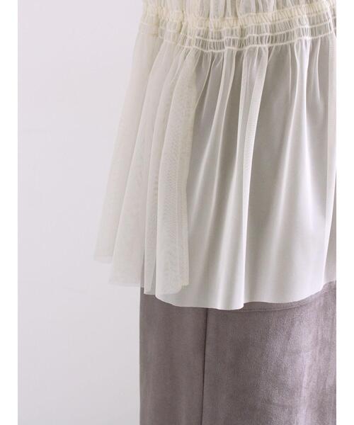 Te chichi（テチチ）の「前後2WAYチュールレイヤードベスト（シャツ/ブラウス・レディース・オフホワイト/グレー/チャコールグレー・F）」の18枚目の写真