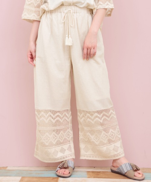 チチカカ(チチカカ)の「Rico インドコットン×レースパンツ(その他パンツ・レディース・マスタード/ナチュラル/ブラック・FREE)」の3枚目の写真