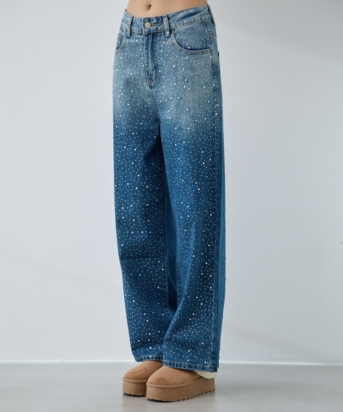 FOREVER 21（フォーエバー トゥエンティーワン）の「【2025SS】キラキラビジューデニム（デニムパンツ・レディース・ブルー・LARGE/MEDIUM/SMALL）」の21枚目の写真