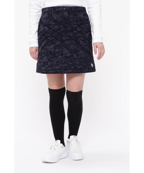 PEARLY GATES(パーリーゲイツ)の「【PEARLY GATES】Nyストレッチ中綿イージースカート <カモフラジャガード>(スカート・レディース・ホワイト/ネイビー/グリーン系その他・SMALL/LARGE/MEDIUM)」の1枚目の写真
